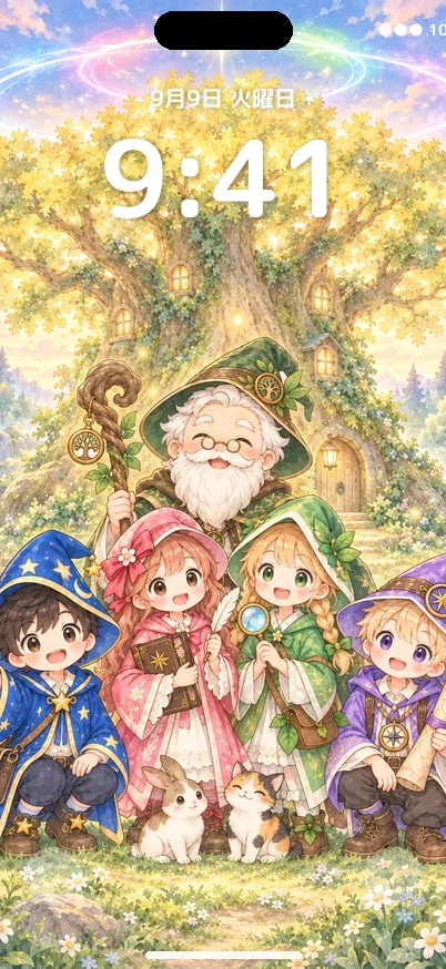 最終章の1枚絵を壁紙にしたロック画面